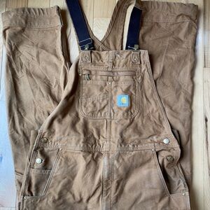 Tan Brown Carhartt Overalls
38x32